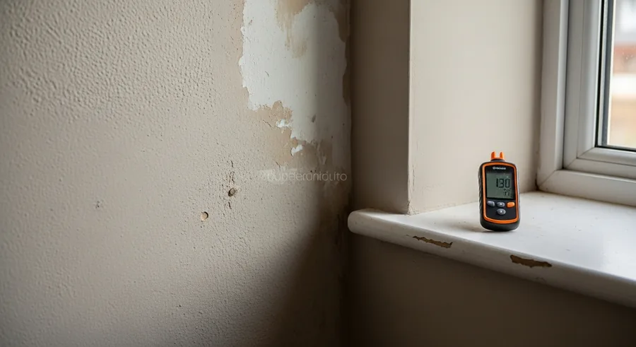 Assainissement d'une chambre gagnée par les moisissures, Kerner, Riantec